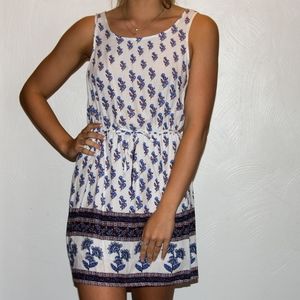 White Patterned Forever 21 Dress